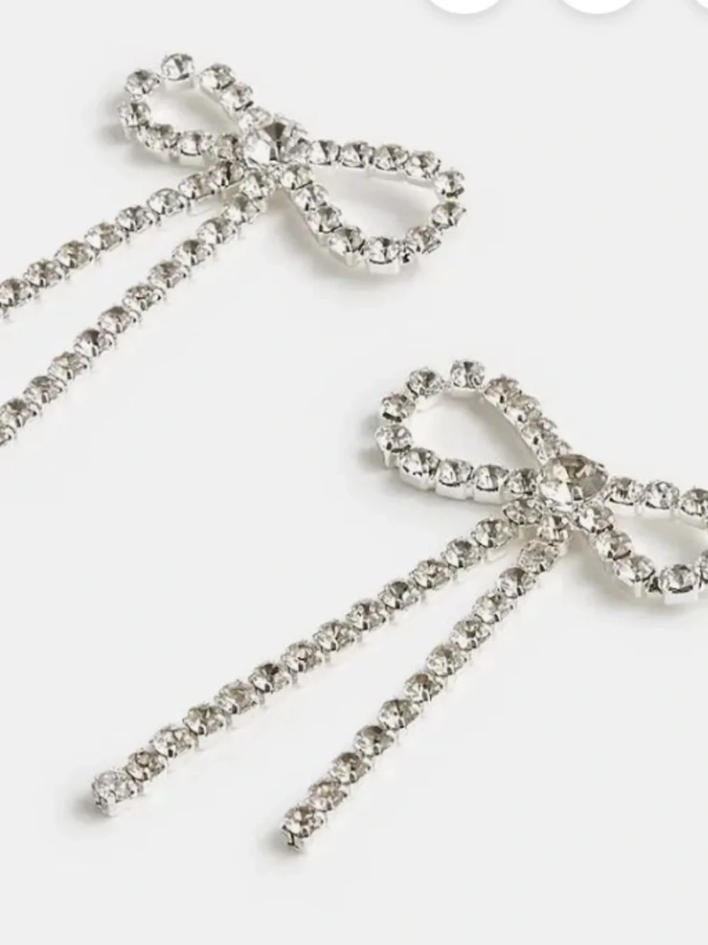 NWT J.Crew Women's Crystal Bow Statement Earrings